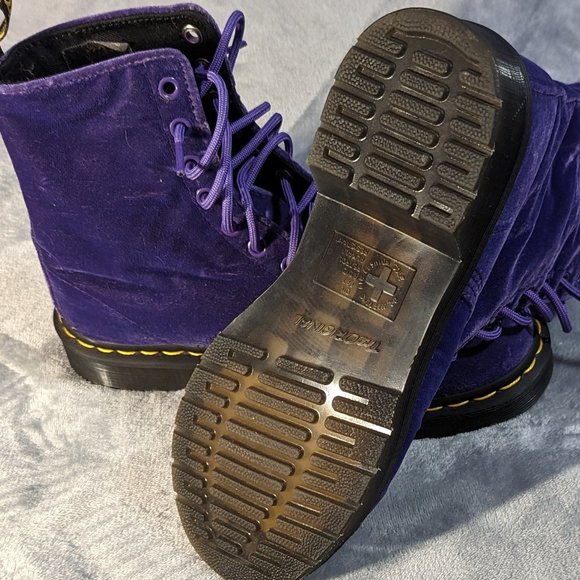 Doc Marten's 1460 Pascal boots - purple velvet - Picture 2 of 7